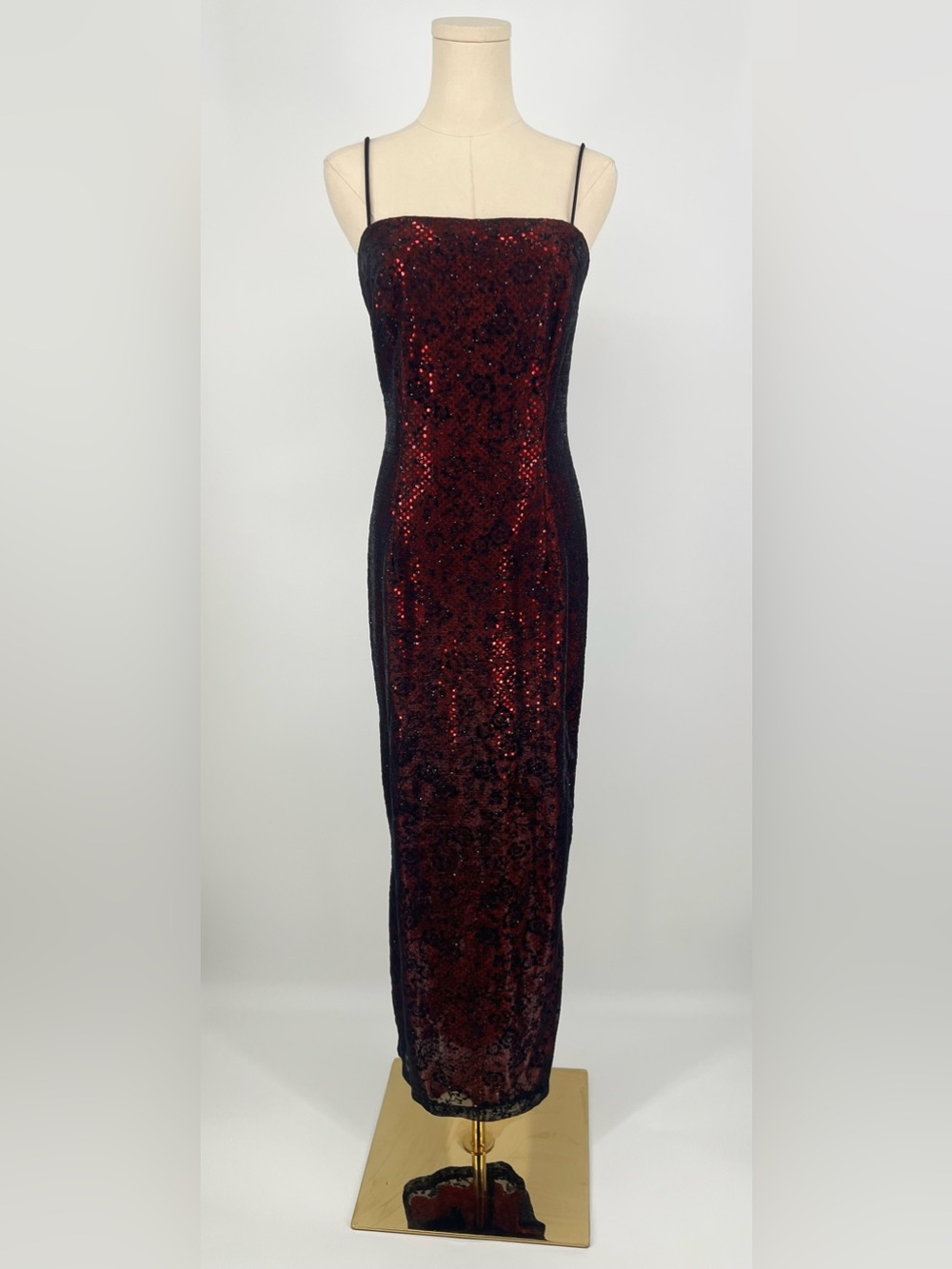Vintage Roberta Y2K Red & Black Lace Dress | 5/6